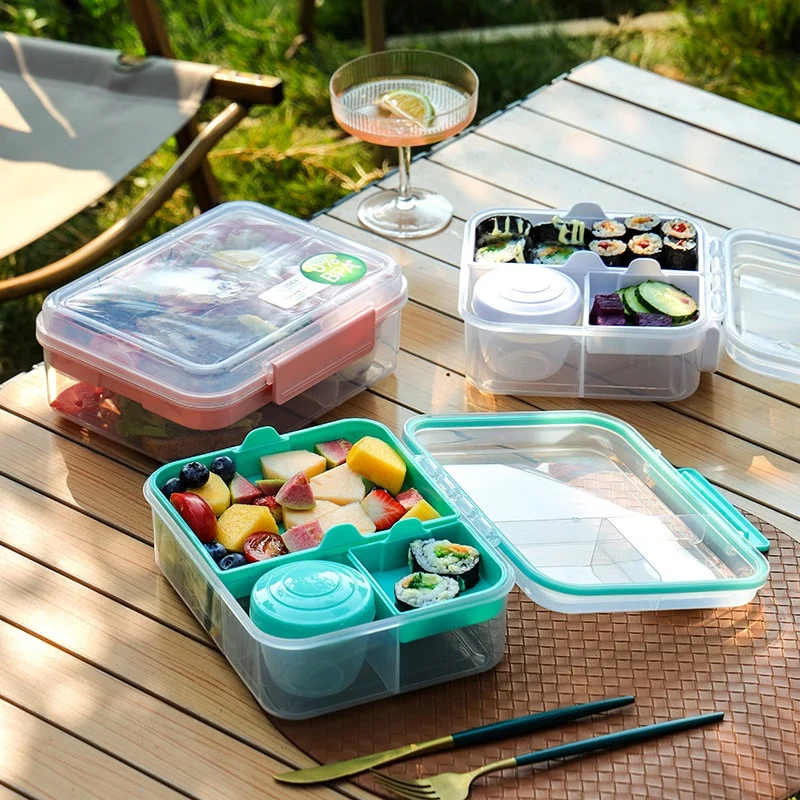 ポータブルハンドルデザイン二層弁当箱コンパートメント弁当箱学 - Bento Box Two Tier のレビューと価格